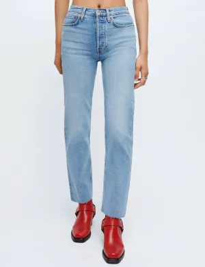 70s Stove Pipe, Mid 90s Blue Body-Hugging Fit