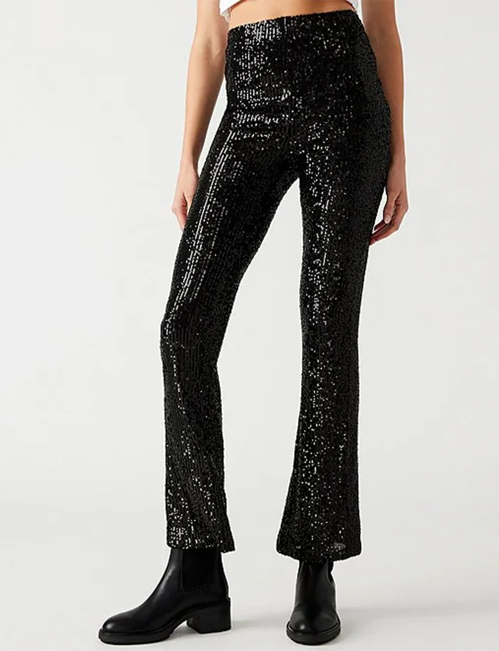 Citrine Sequin Pant, Black EcoFriendlyDye Sporty Fit
