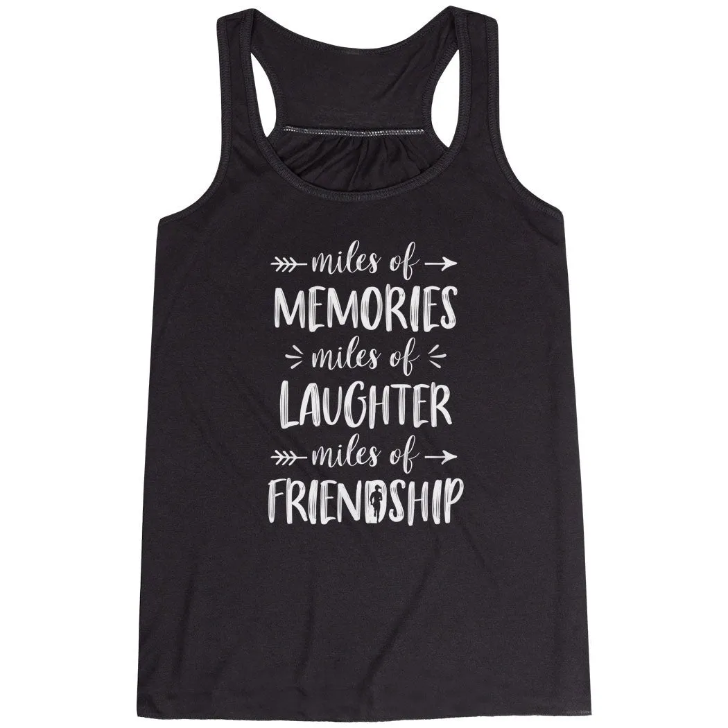Flowy Racerback Tank Top - Miles of Friendship Mantra Artificial - intelligence - assisted