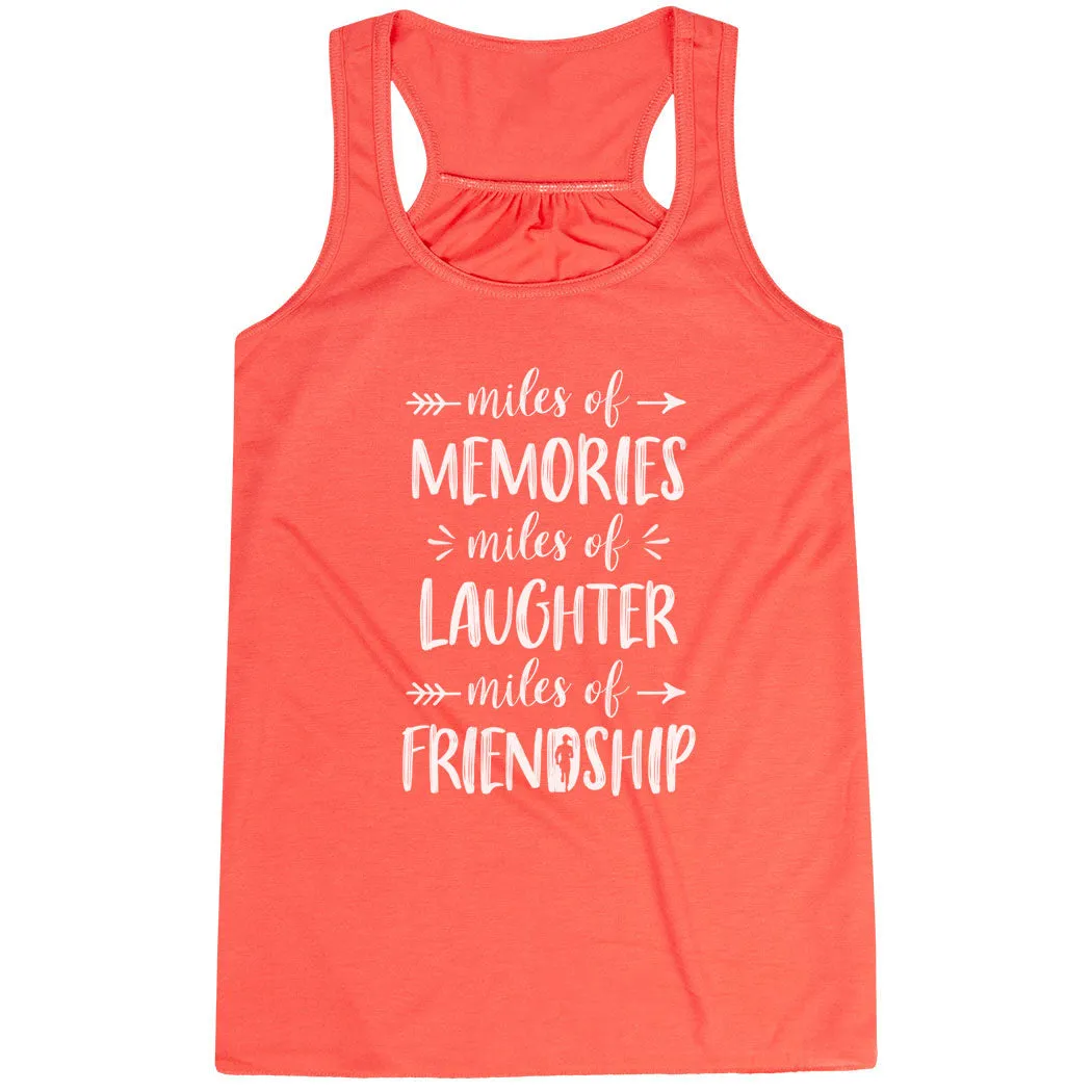 Flowy Racerback Tank Top - Miles of Friendship Mantra WrinkleFree Material