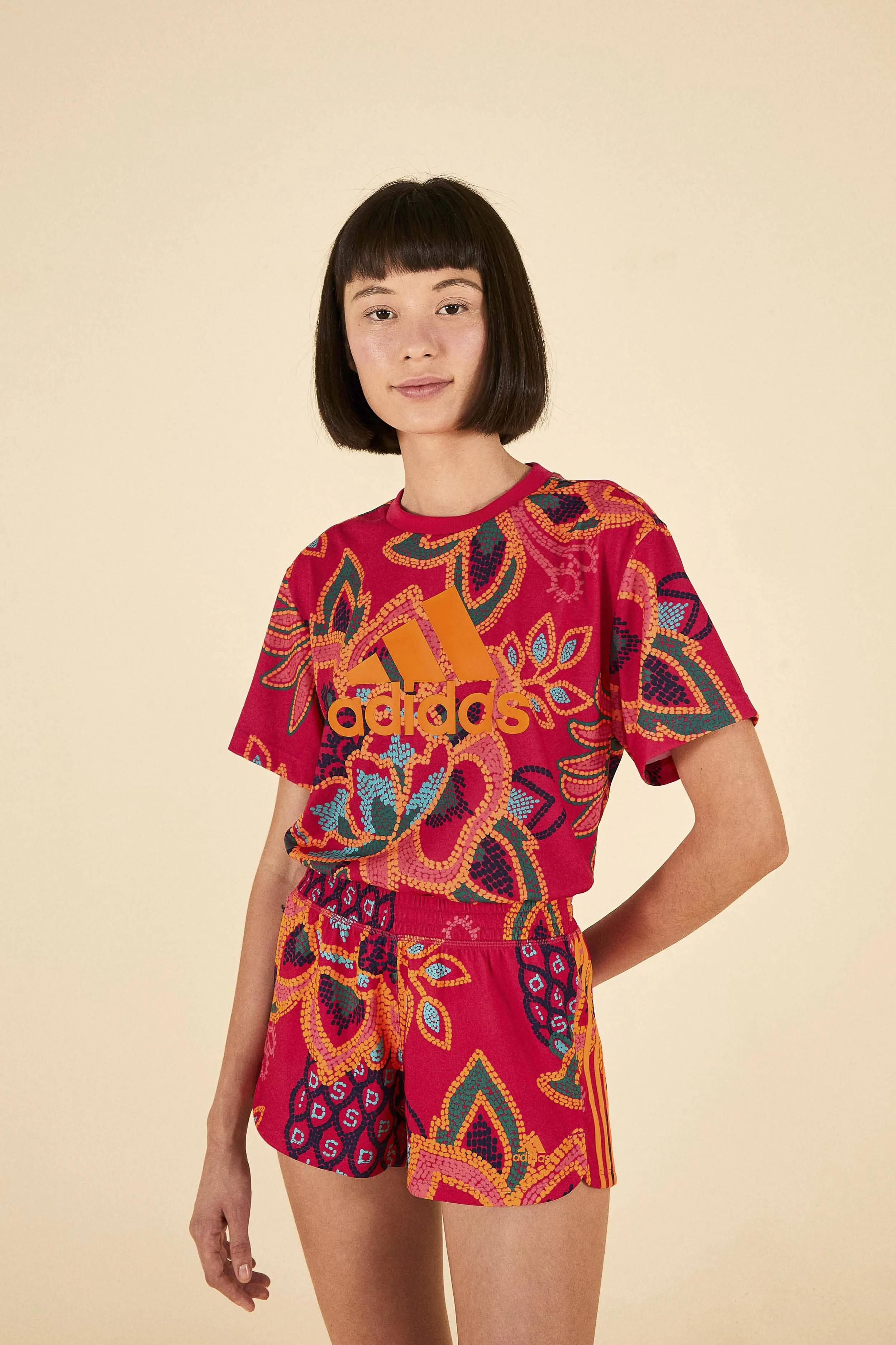 Adidas Farm Pacer Shorts Vivid Berry Back pockets