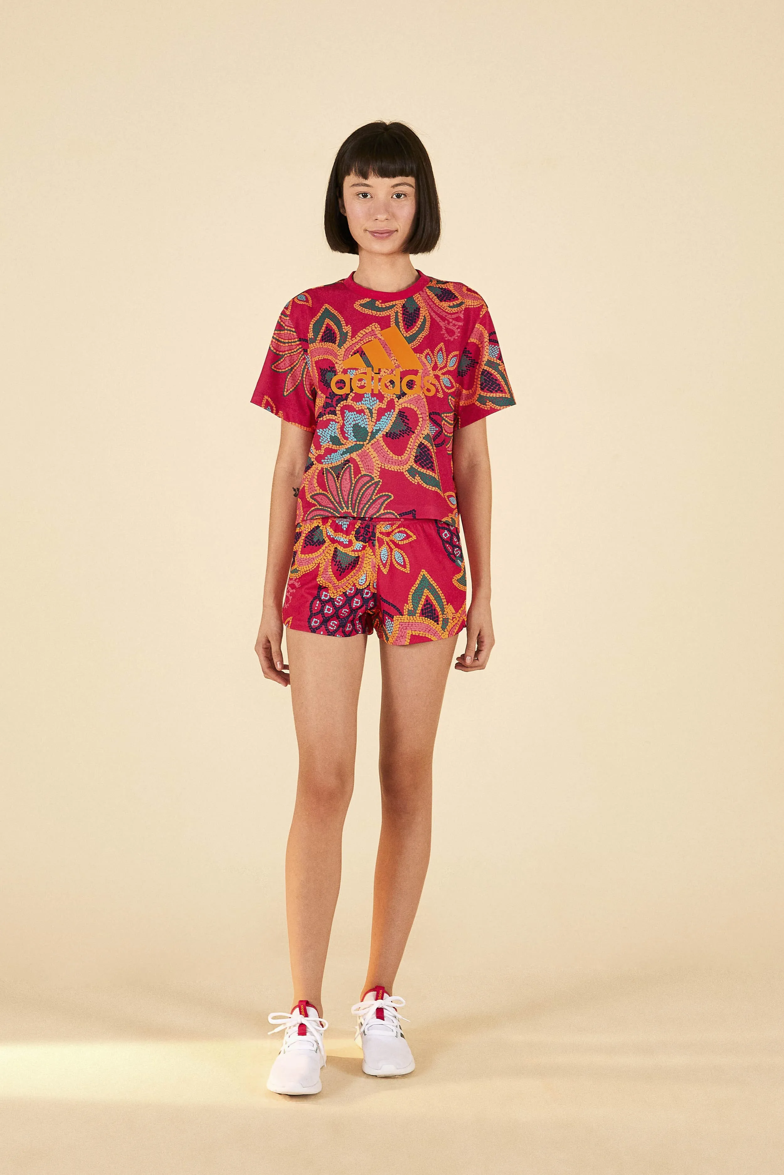 Quick Motion Adidas Farm Pacer Shorts Vivid Berry