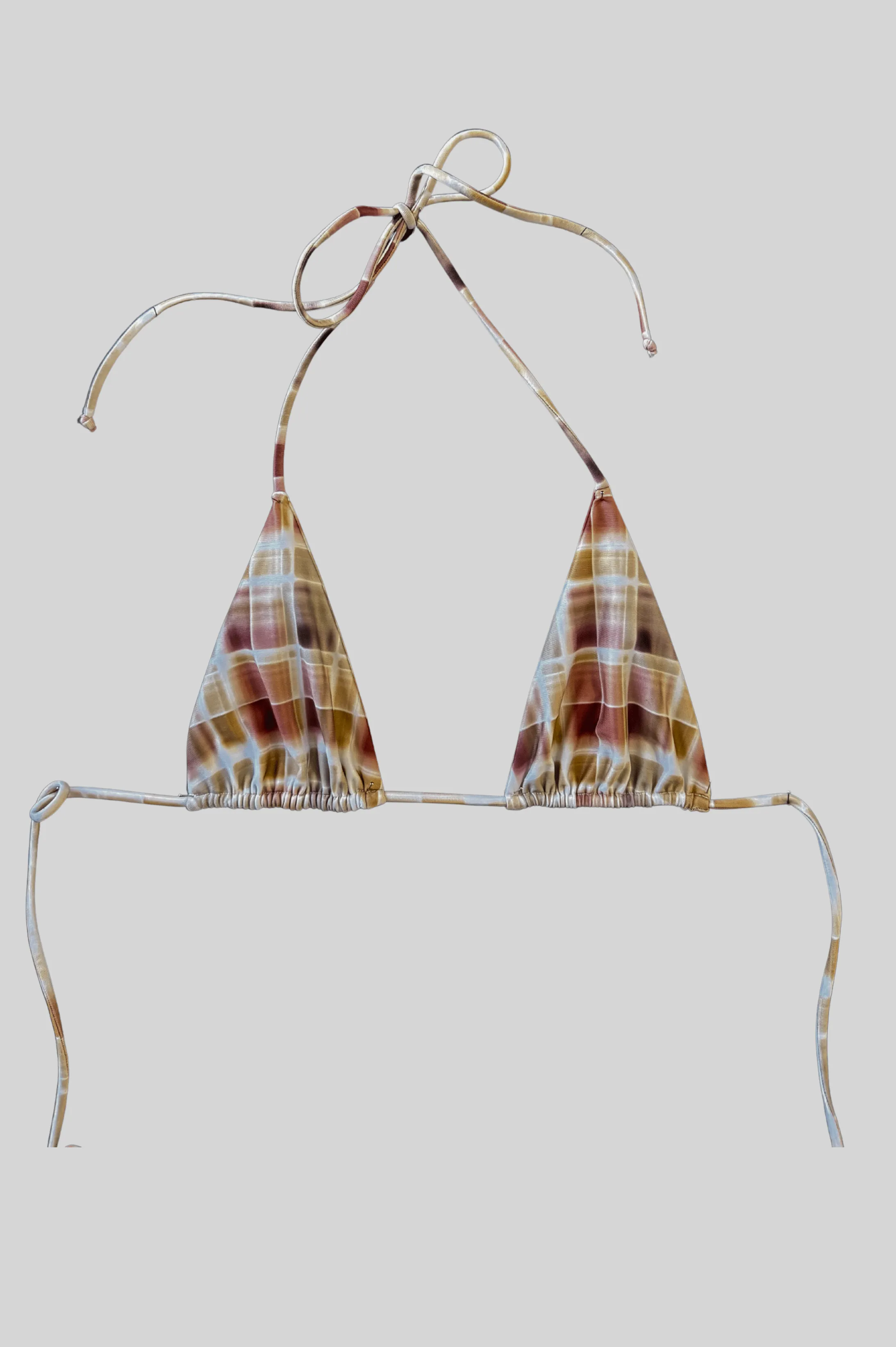 Kyle Bikini Top in Drift Adjustable Drawstring Waist Bonded Seam Engineering