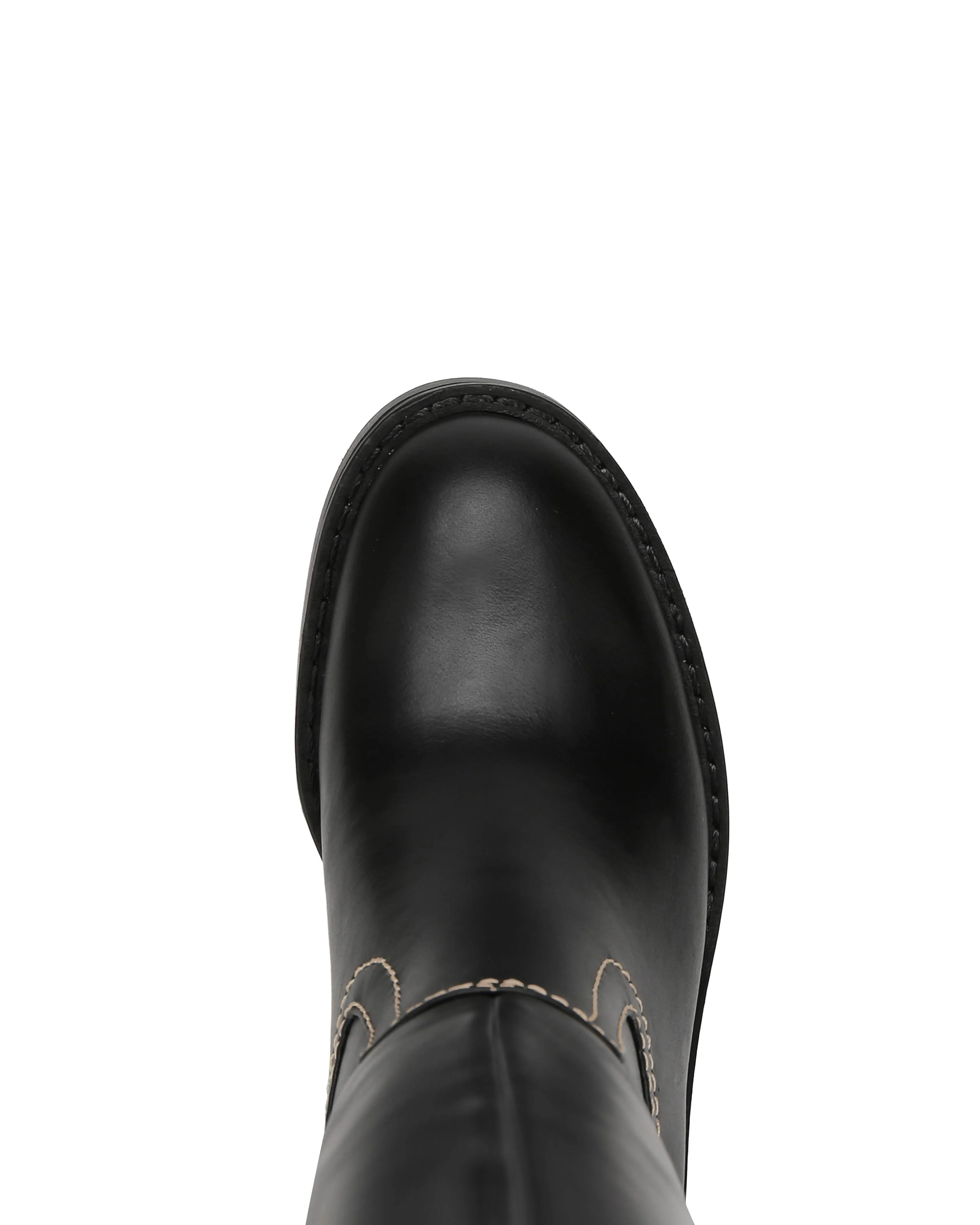 Claudia Black Leather Urban Footwear Zip Up