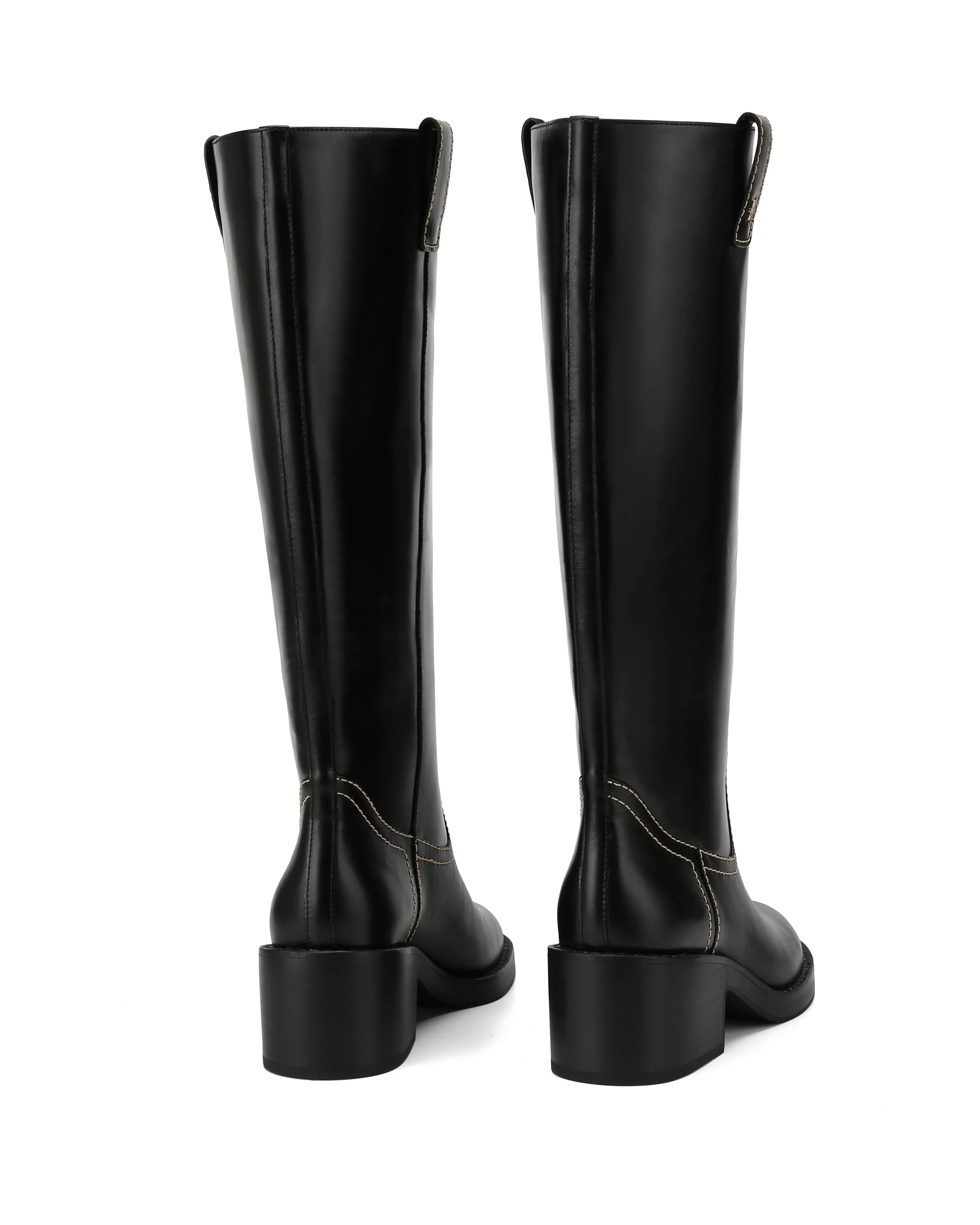 Claudia Black Leather Breathable Morning Walk