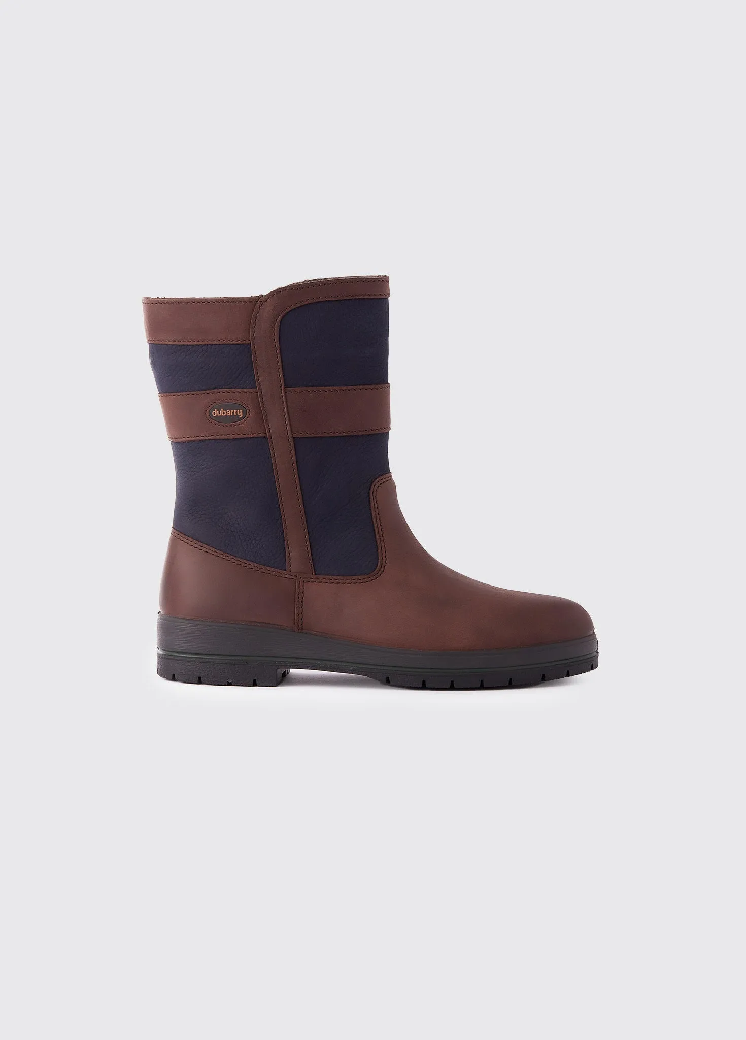 Roscommon Ladies' Short Rain Boot - Navy/Brown Music Fan Breathable Comfort Seeker