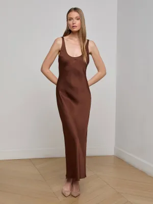 Lounge Style Luxe Look Akiya Satin Maxi Dress