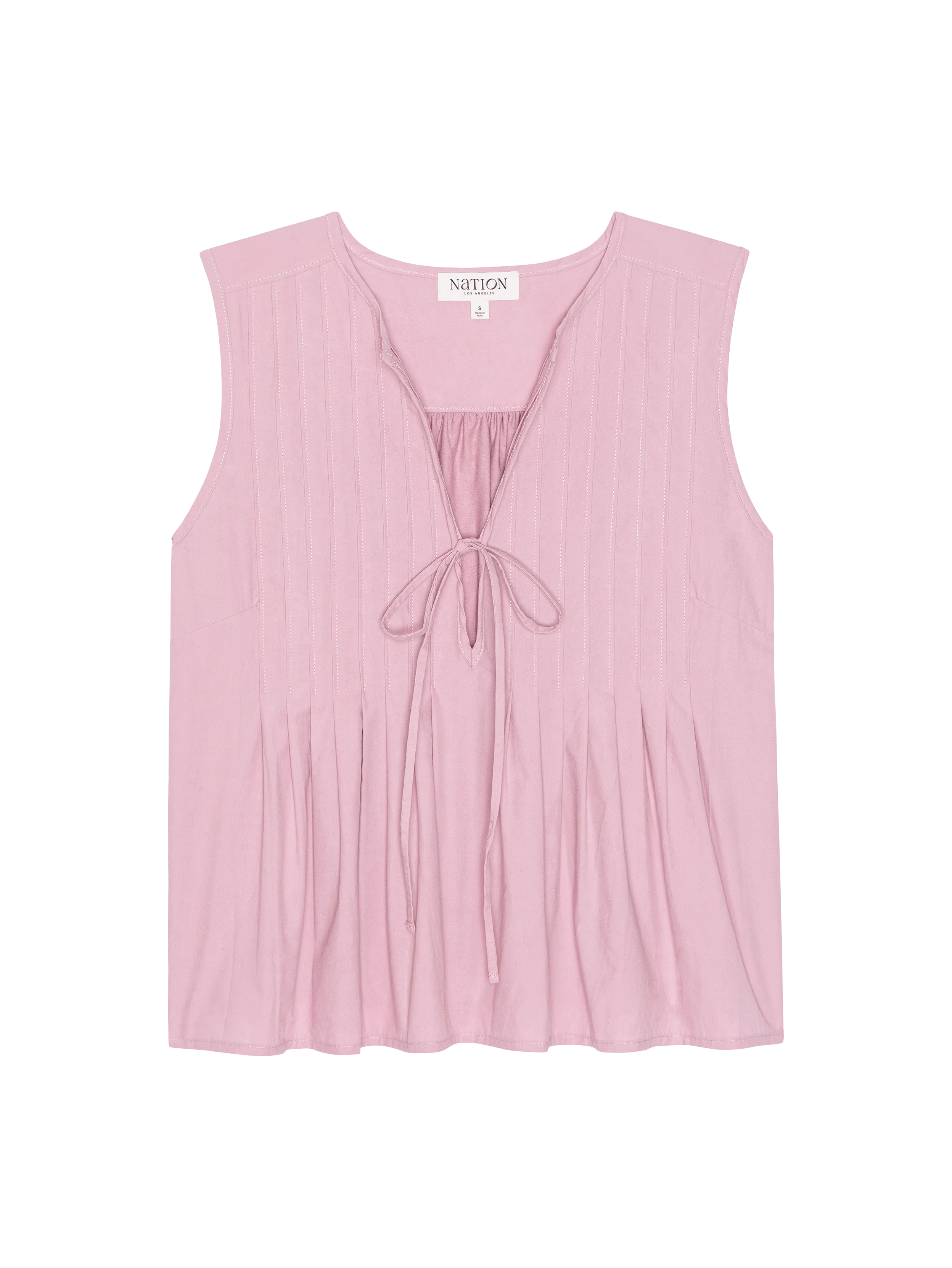 Ali Tie Front Top Soft and Stretchy Layered Look