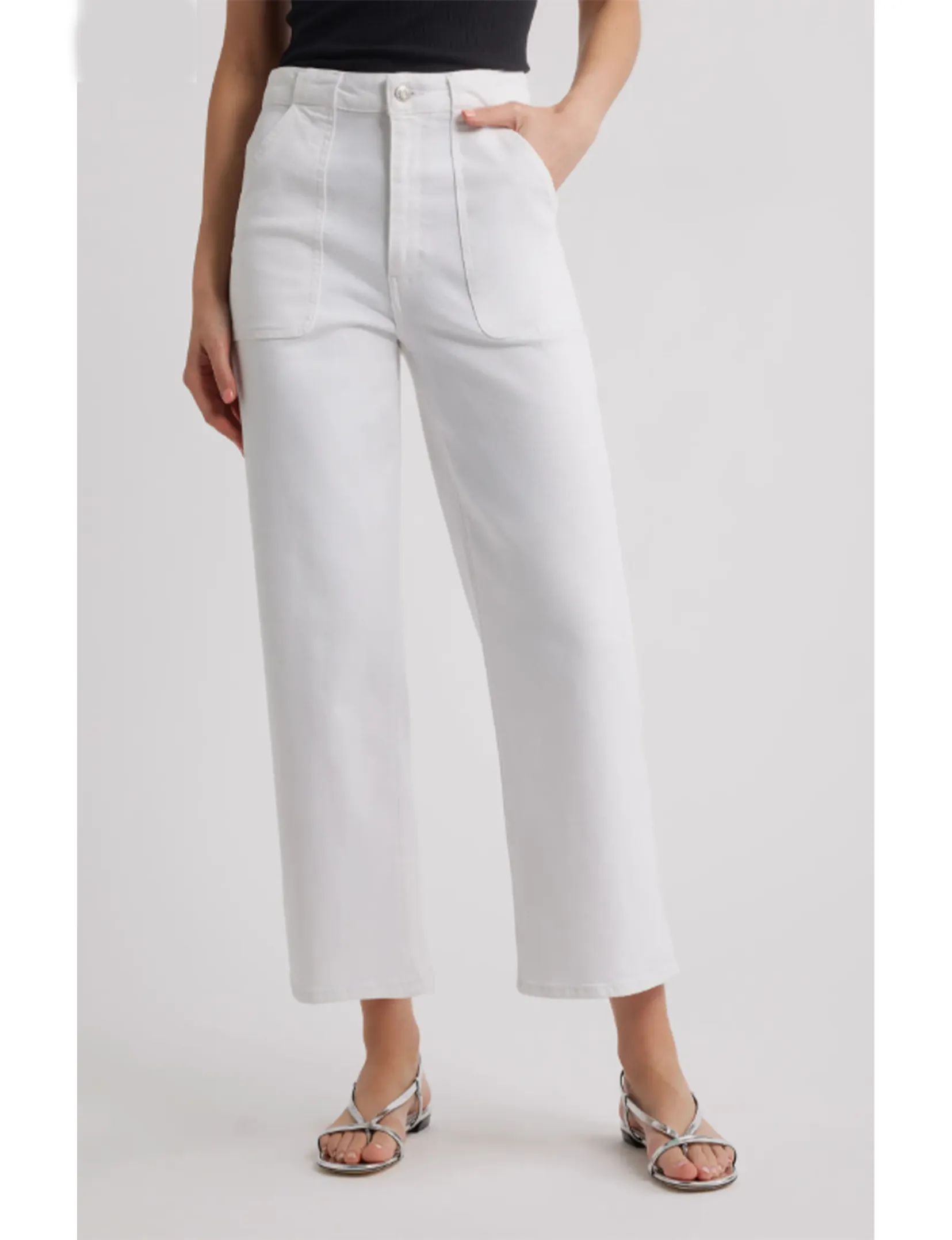 slim fit Simple Cut Modern Pocket Pant, White