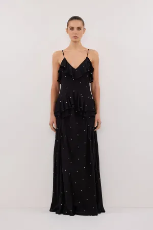 Abstract Pattern MELROSE BLACK SPOT MAXI DRESS