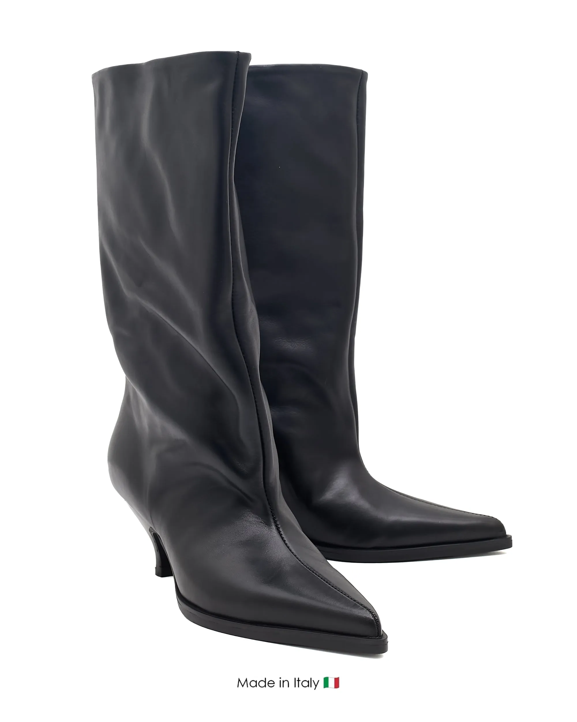 E4303 Black Boot Leather Shock absorption