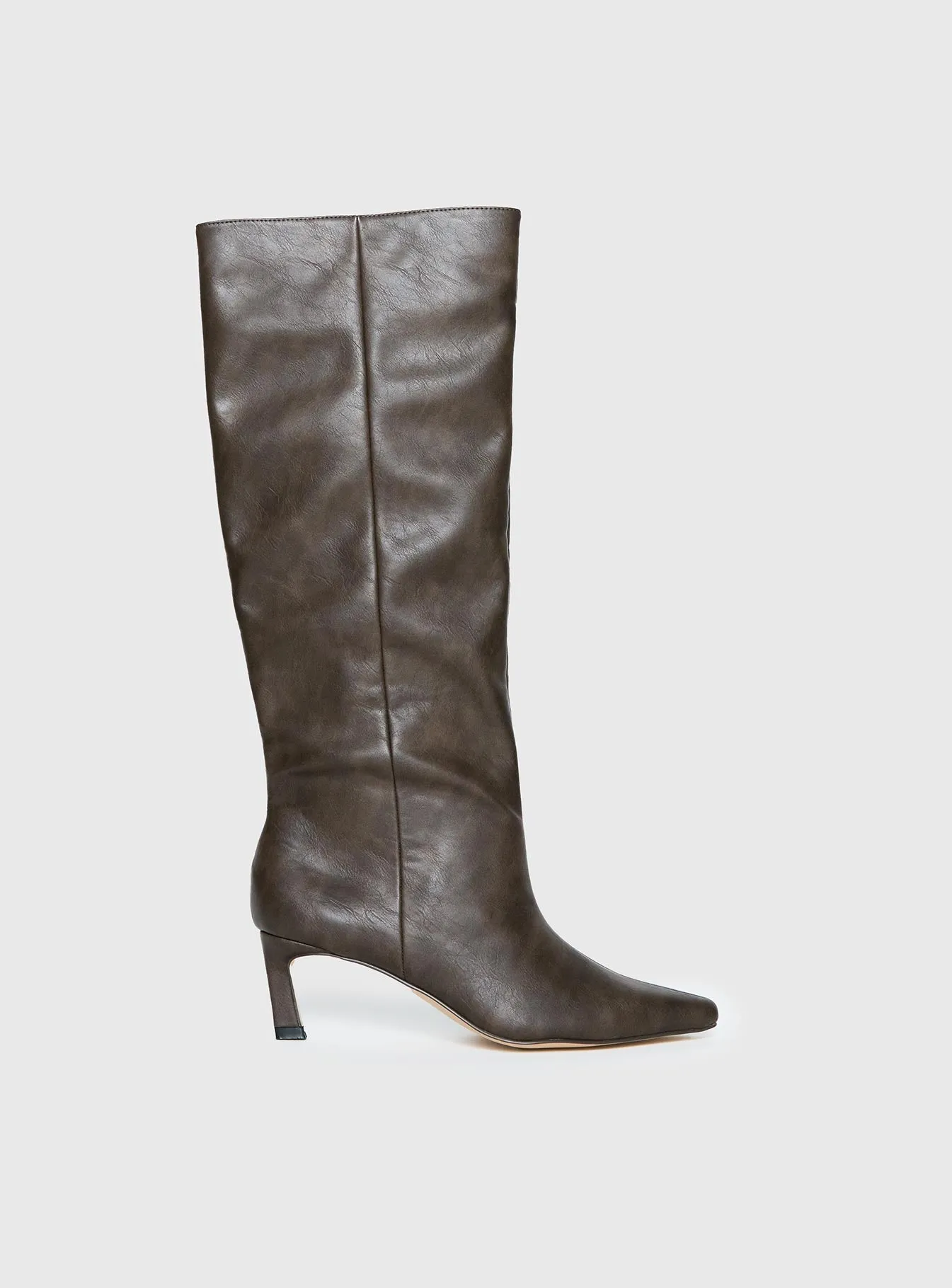 Street Life Ready Aminah Knee High Boots Charcoal