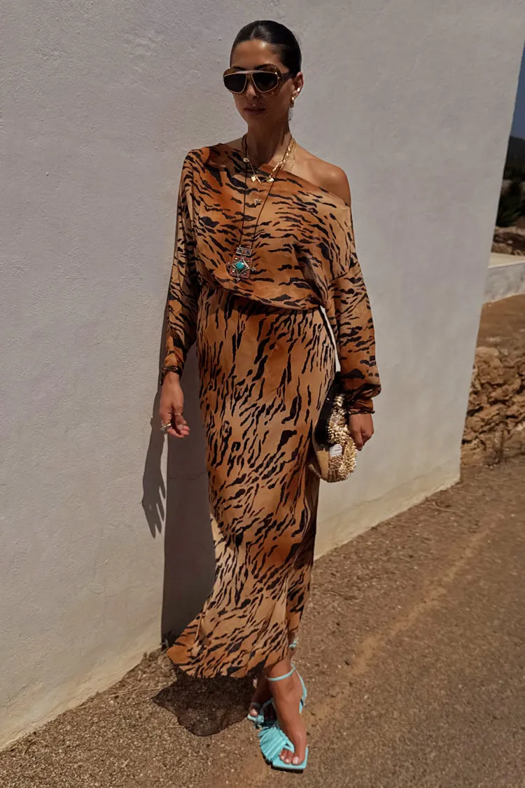 Premium Material Semi Sheer Animal Tilly Dress