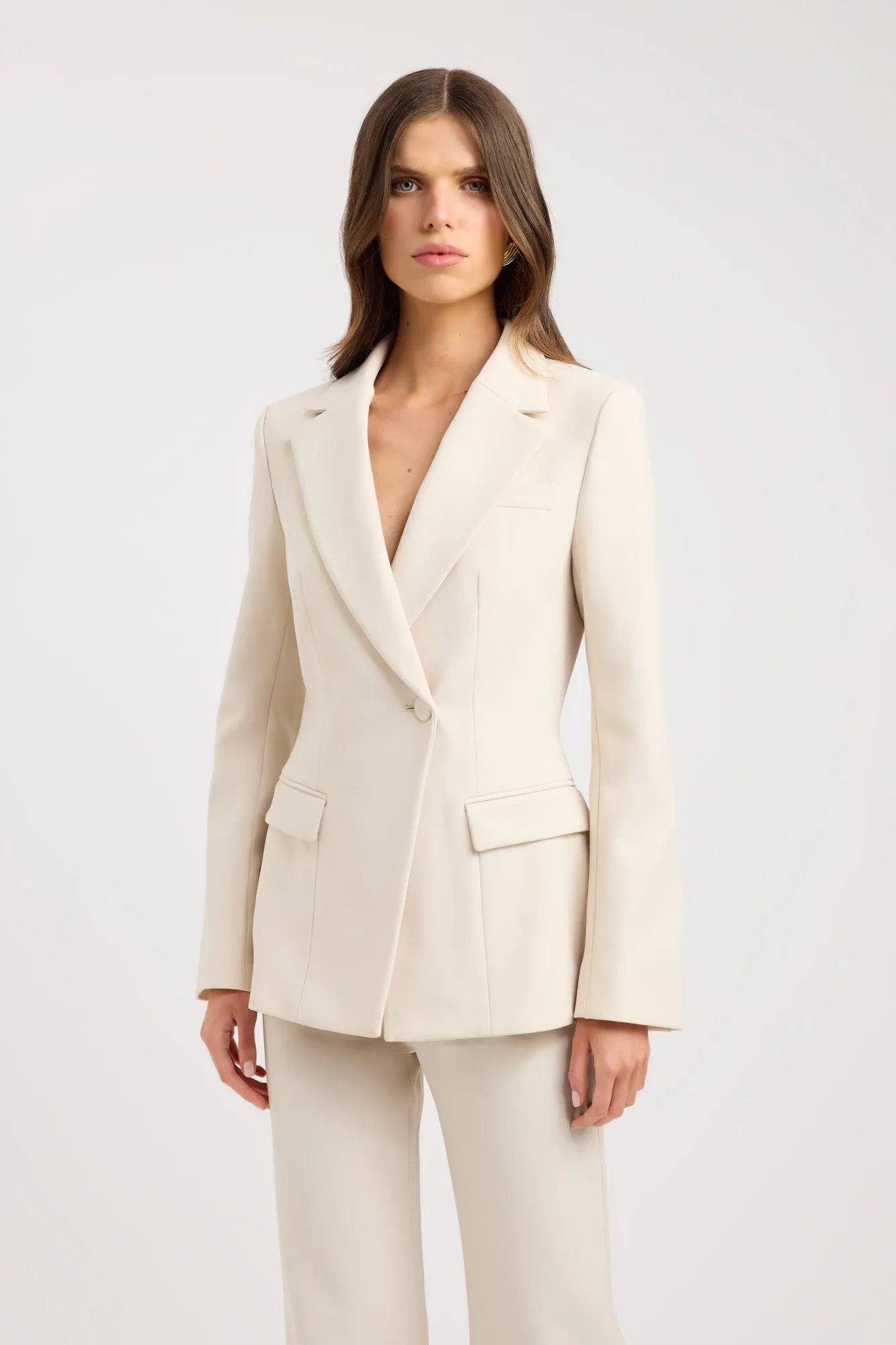 Alto Cinched Blazer Double Layered Fabric