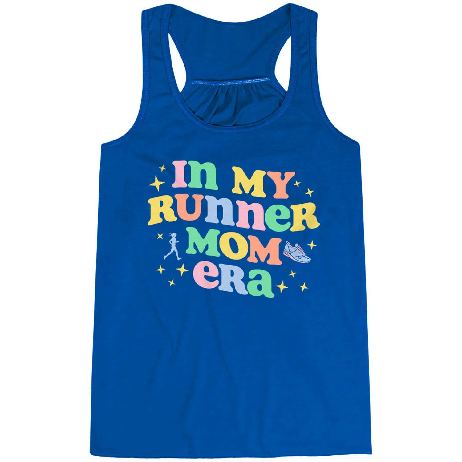 Non Binding Waistband Flowy Racerback Tank Top - In My Runner Mom Era