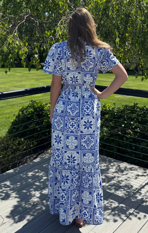 Arbor Floral Belraj Cotton Maxi Elegant Outline Relax Motion