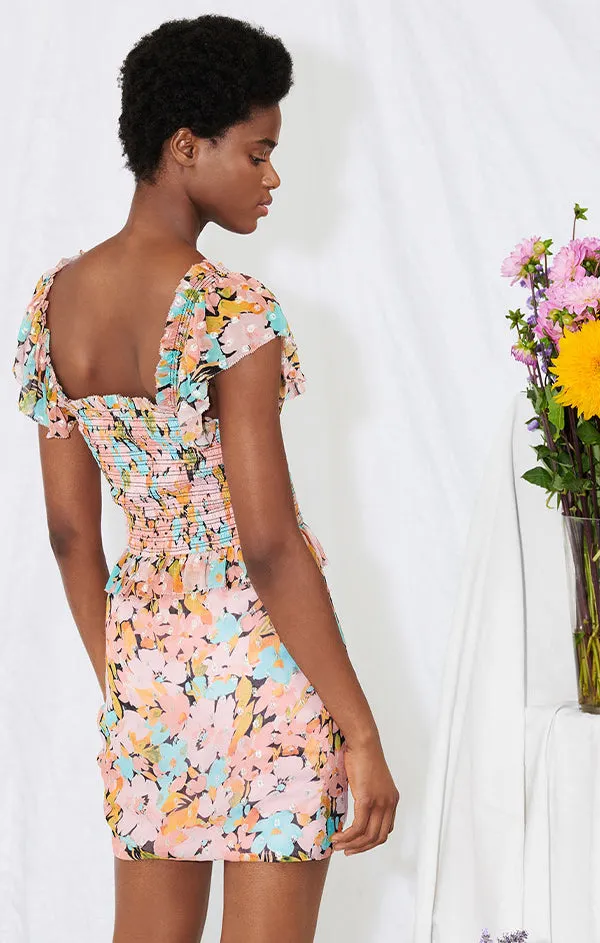 Aveline Dress Elegance Glow Texture Soft