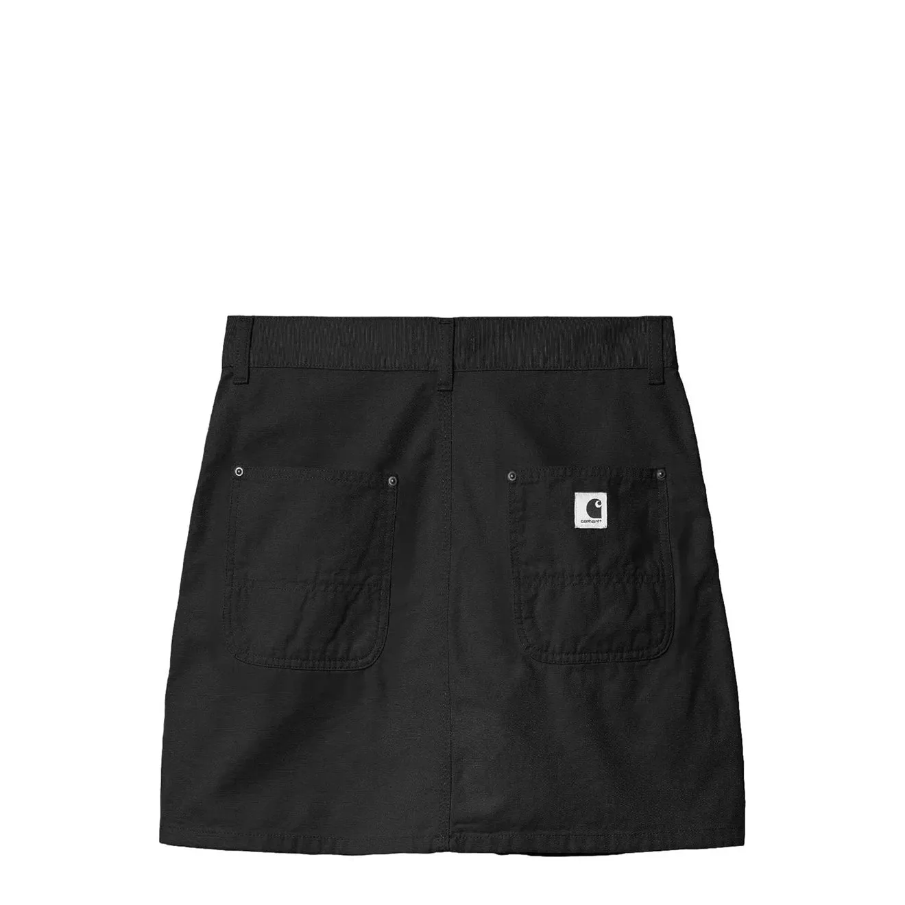 Flared hem Carhartt WIP Womens Maeve Double Knee Skirt Black Stone Washed