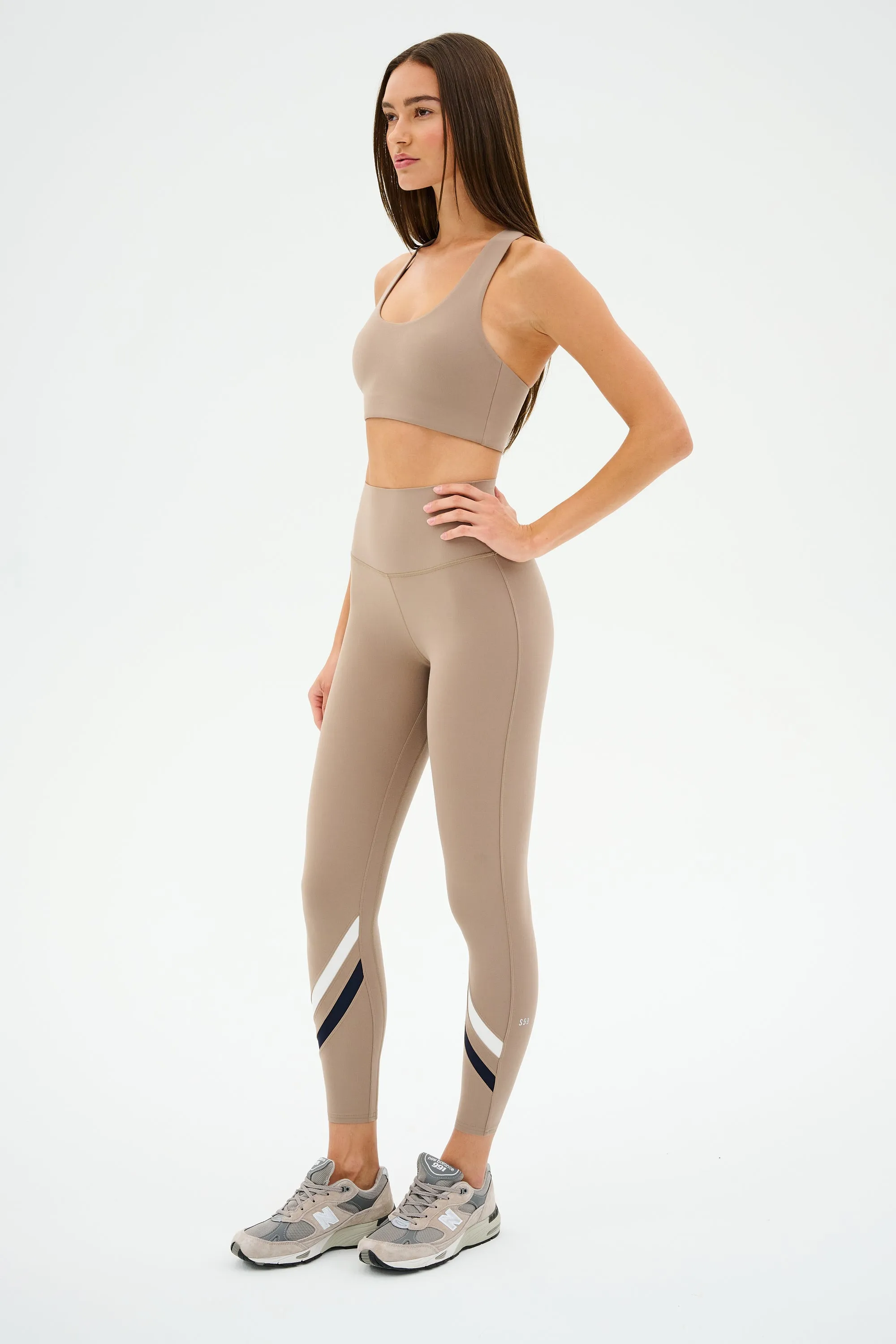 Sara Airweight Bra - Latte Contrast stitching seams Dance studio students