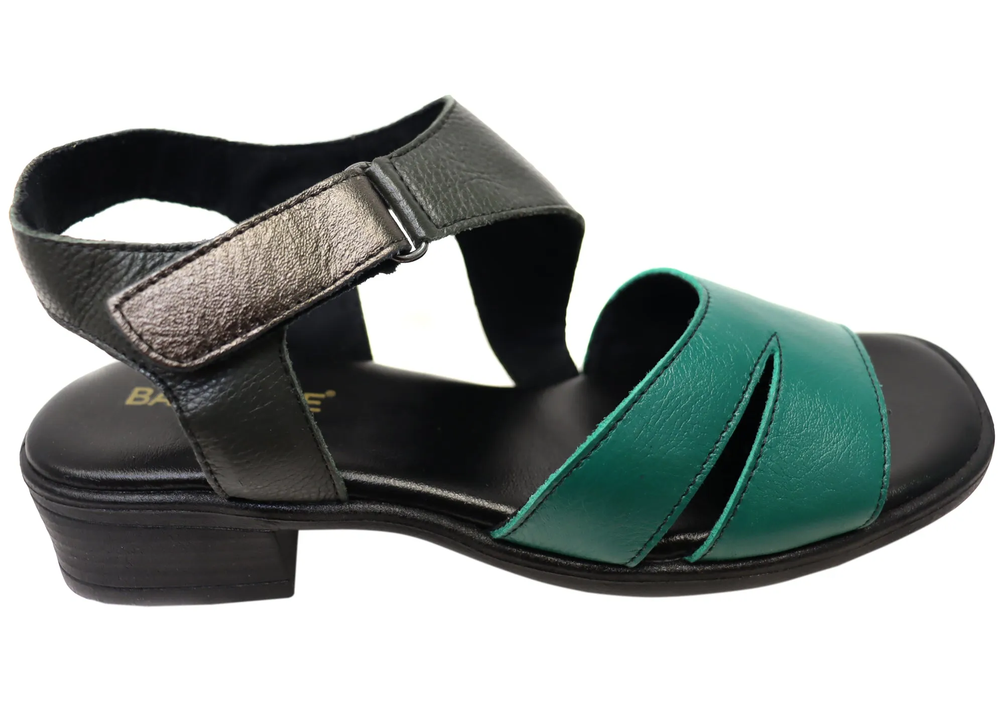 Balatore Josephine Womens Comfort Brazilian Leather Low Heel Sandals Flexible Movement