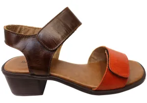 Balatore Sally Womens Comfortable Brazilian Leather Low Heel Sandals Smart Pumps