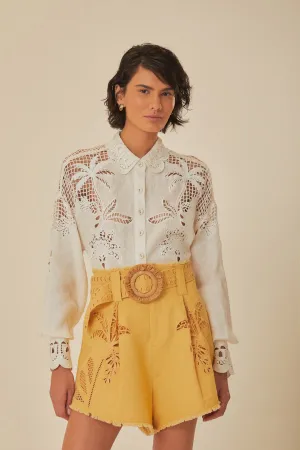 tall sizing food industry Banana Tree Euroflax? Premium Linen Belted Shorts