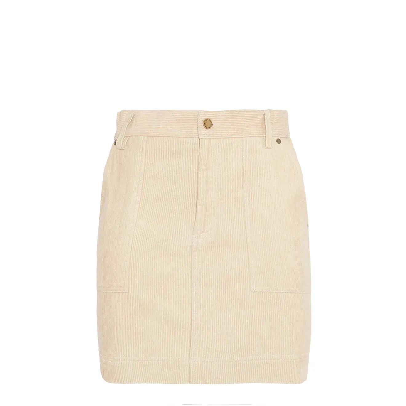 Barbour Womens Anya Mini Skirt White Pepper Fashion Week Ready Hand Stitched