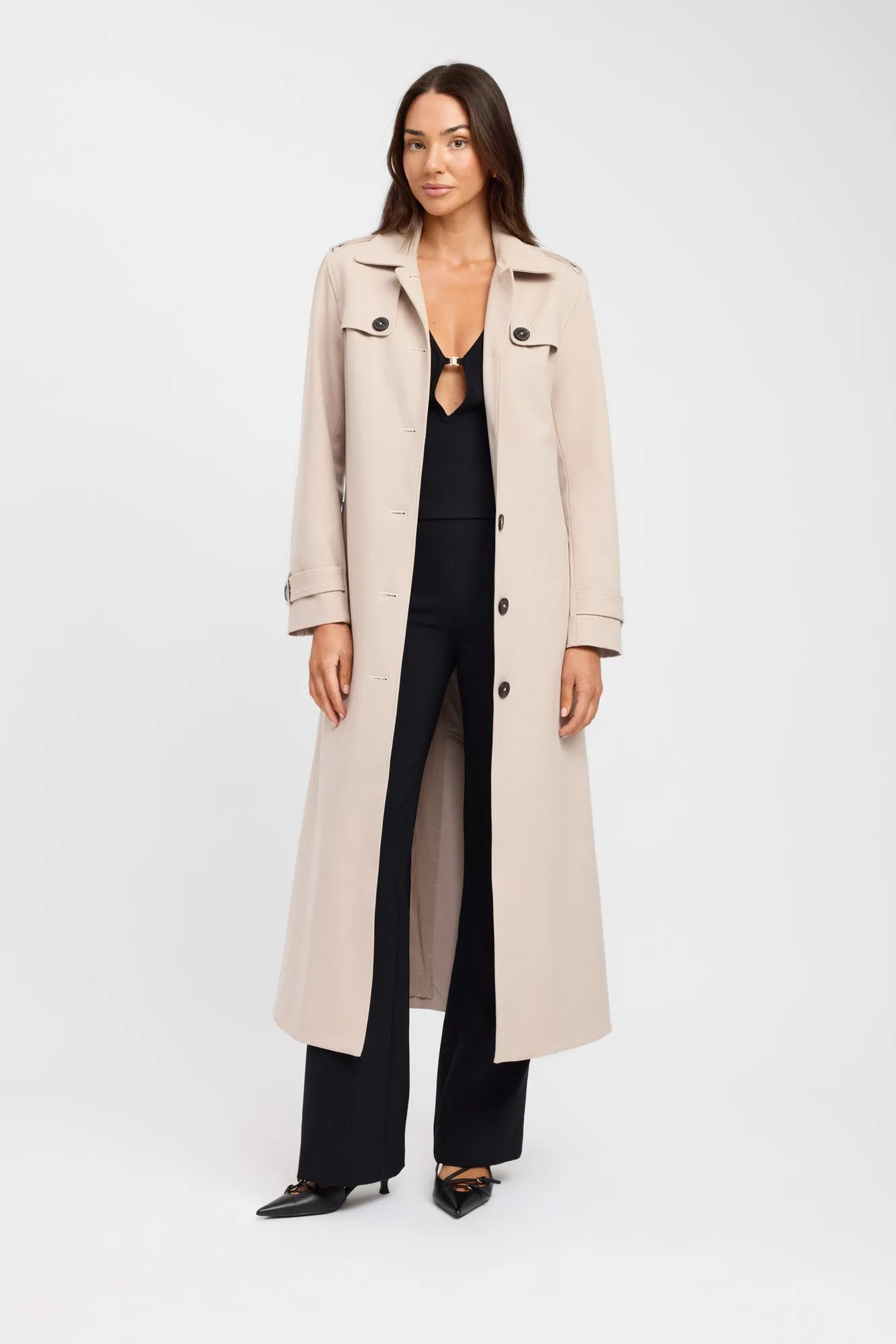 Berlin Button Trench Wool blend