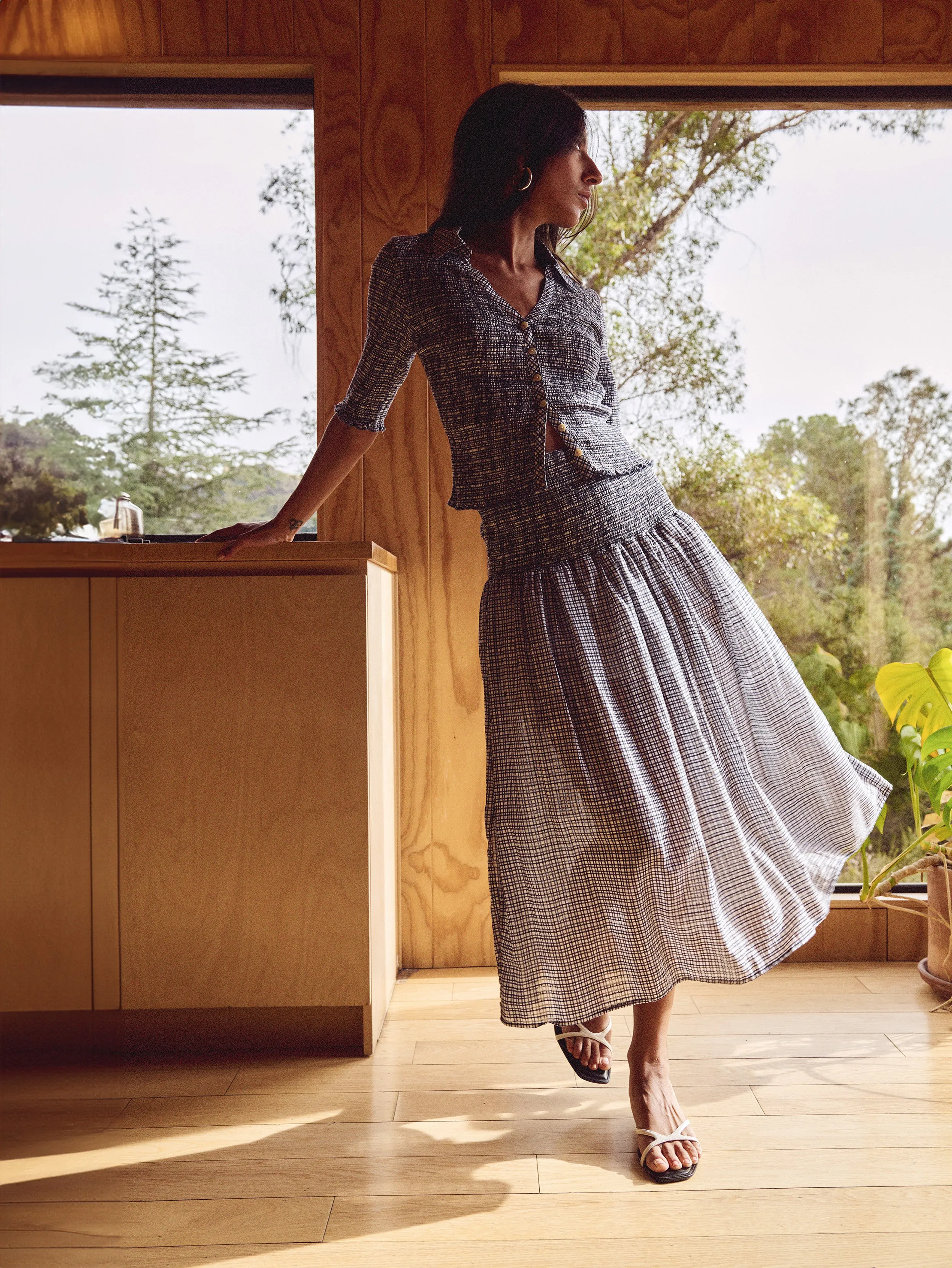 casual finish Summer Midi Skirt