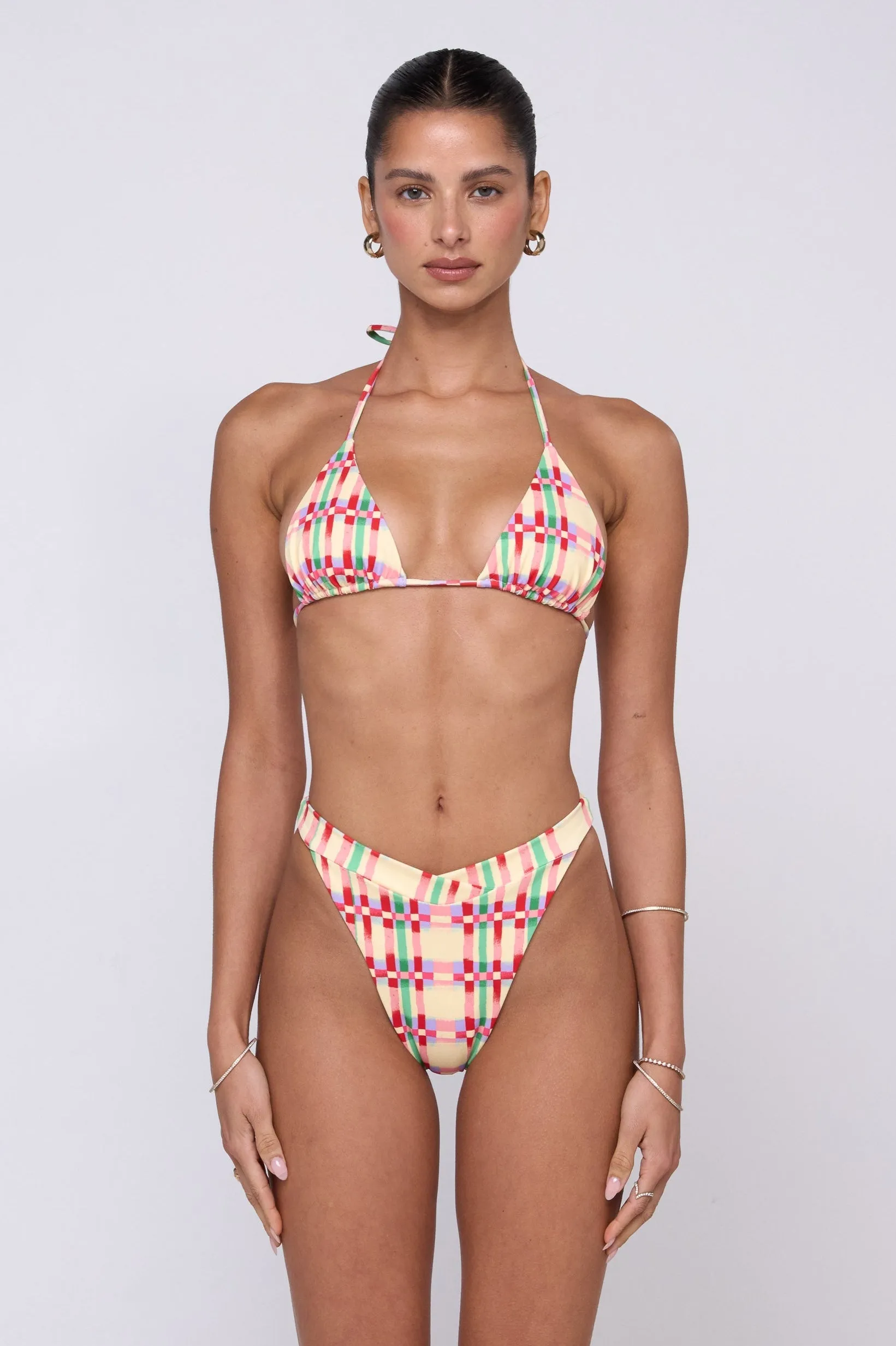 Shelf Bra Betsy Bikini Bottom in Plaid