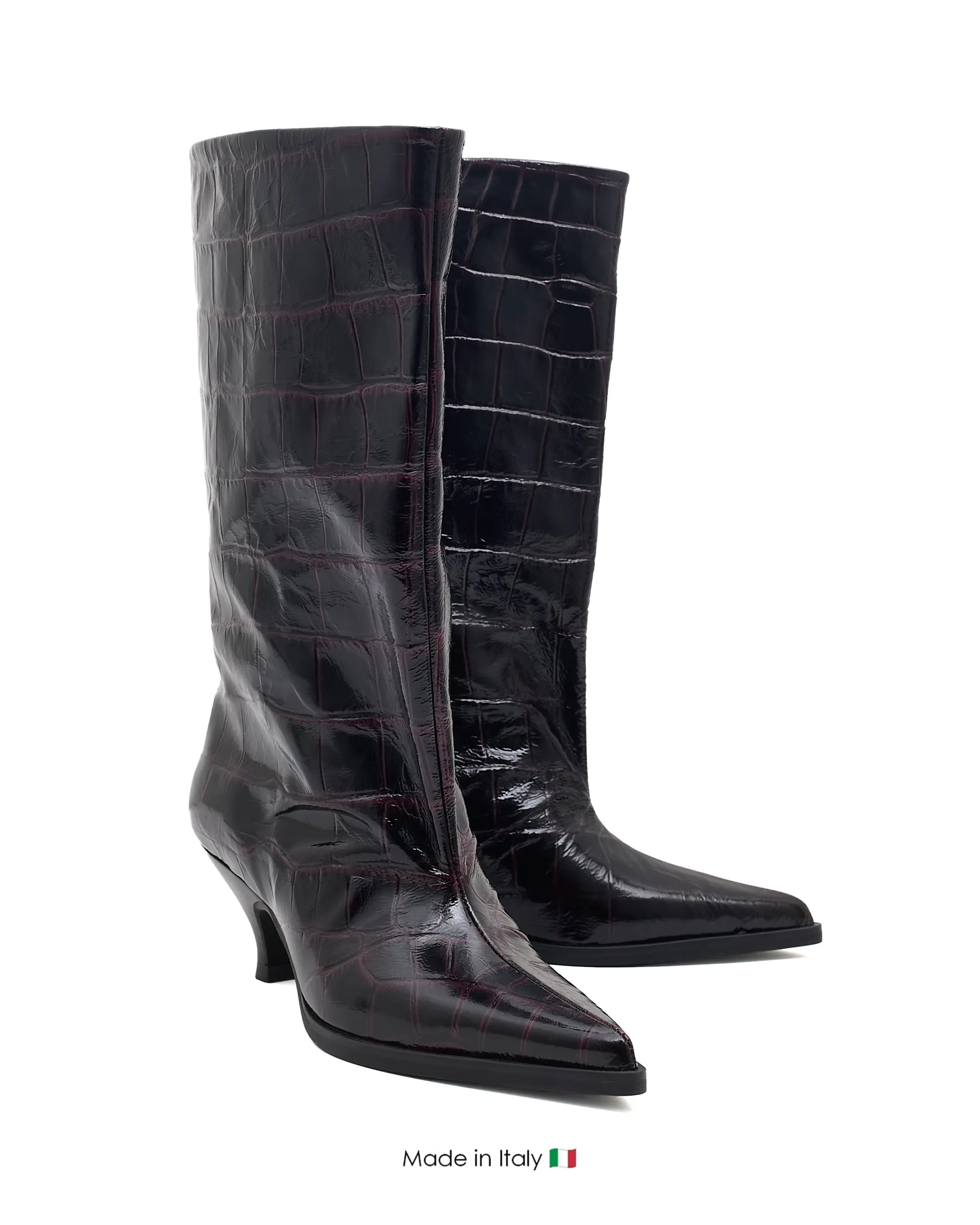 E4303 Burgundy Boot Leather High Traction Urban Commute