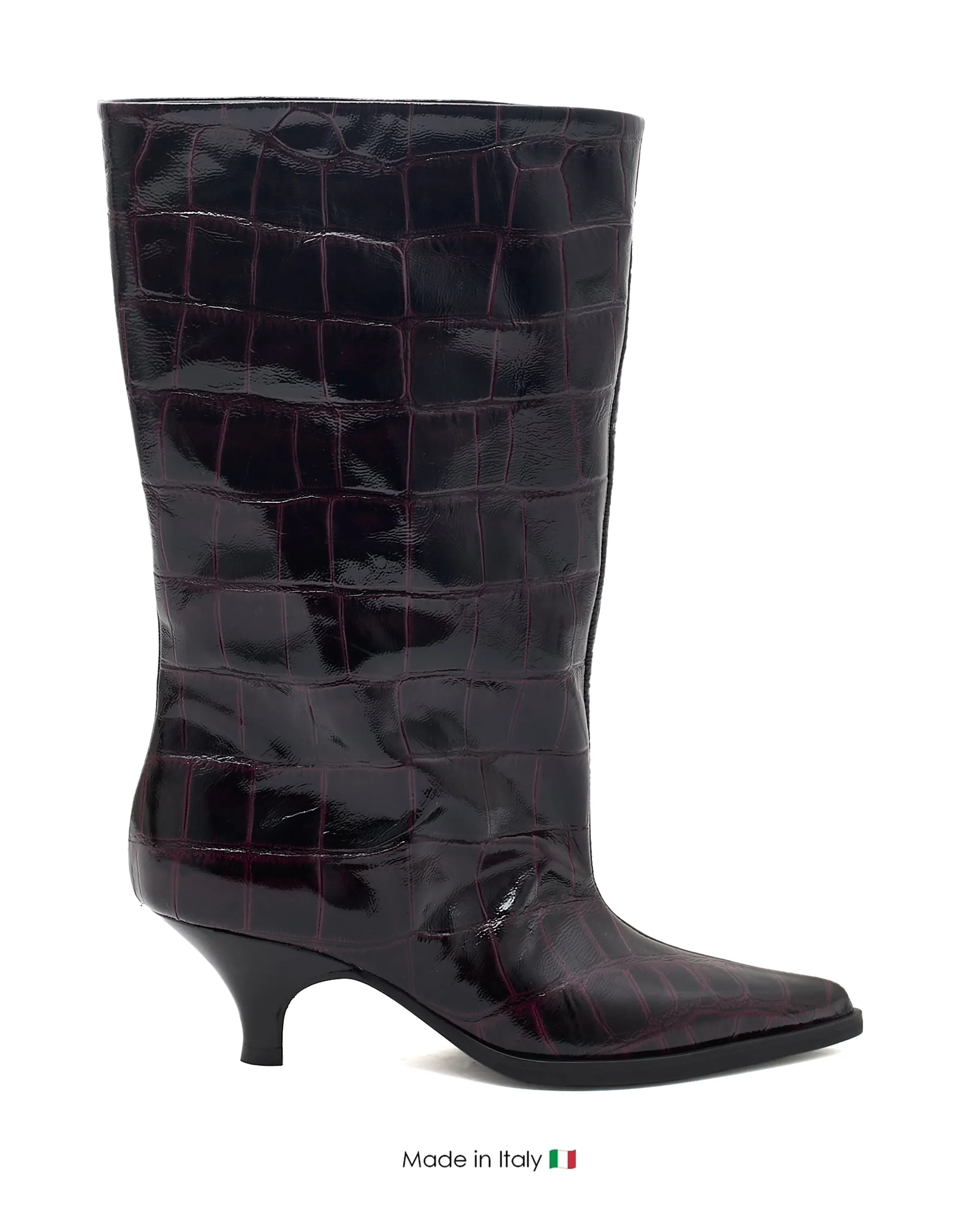 orthopedic Winter Fashion E4303 Burgundy Boot Leather