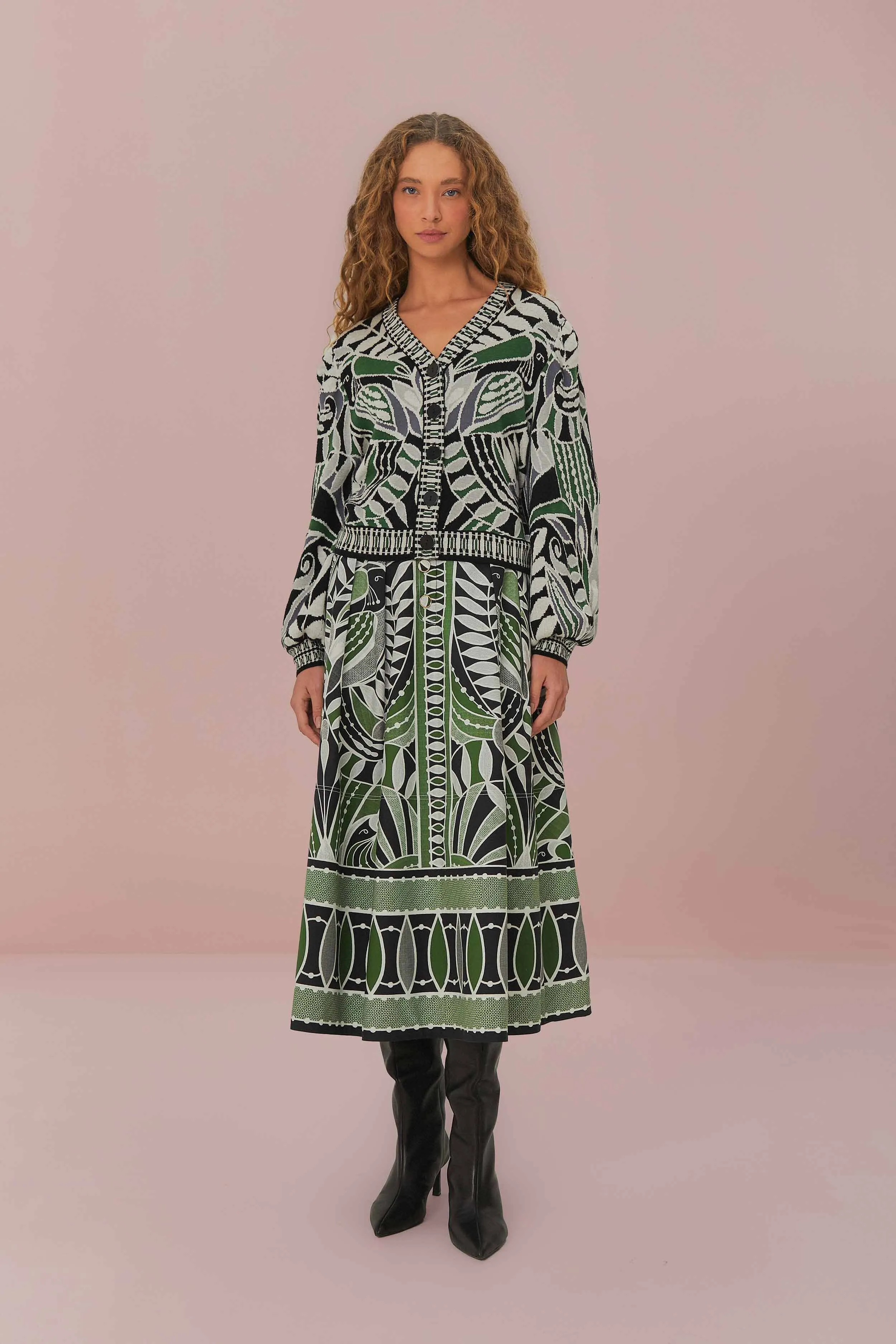 Urban Ready Black Lace Nature Knit Cardigan