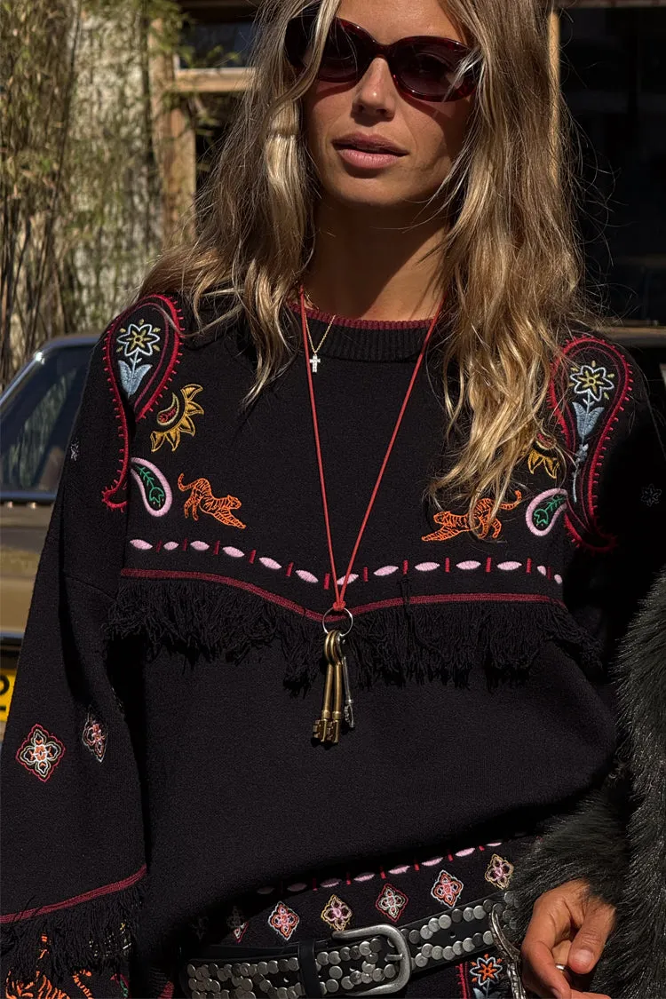 Shrink Resistant Treatment Black Safari Jamie Jumper