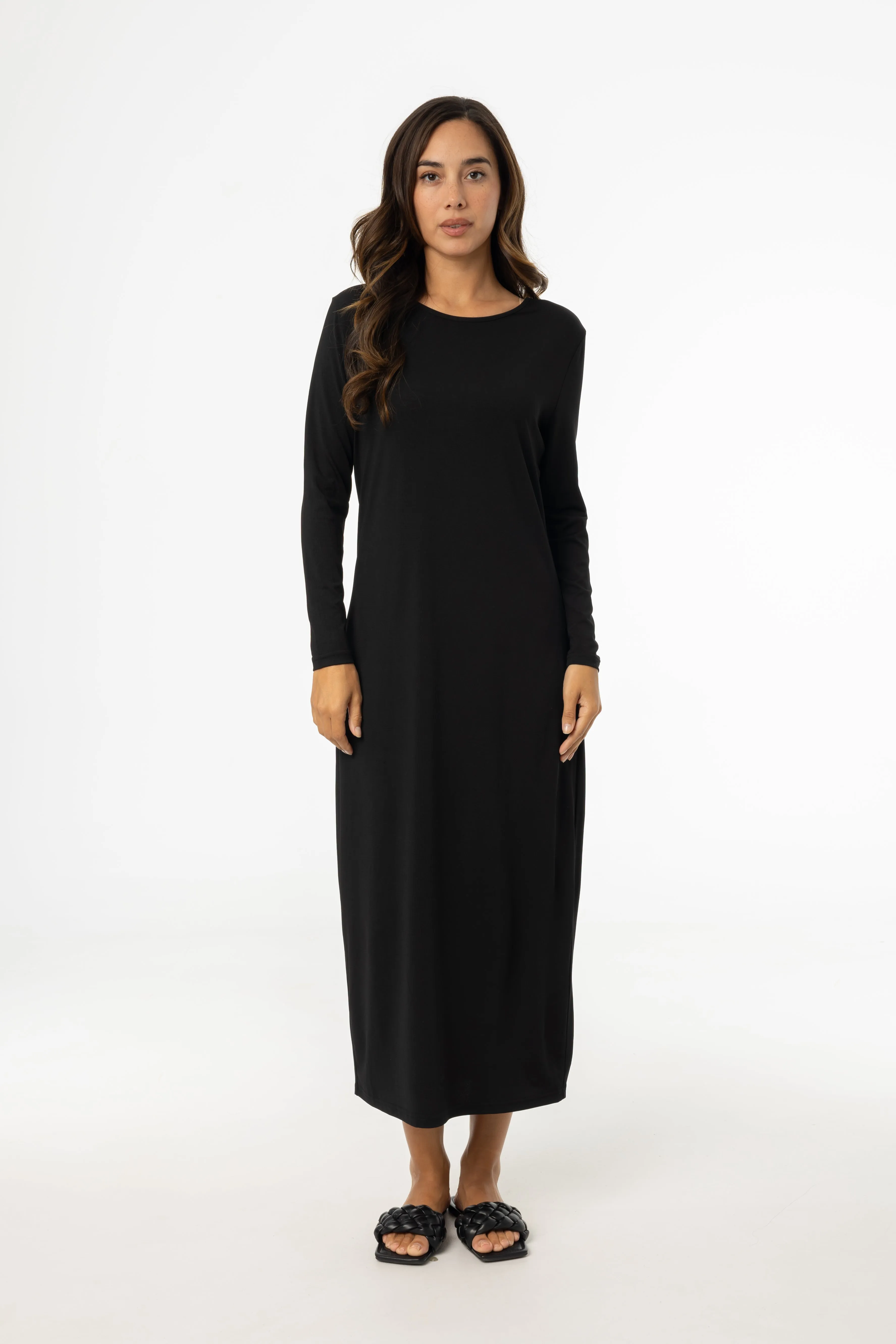 Black Shell Maxi Dress Dress-Up Style