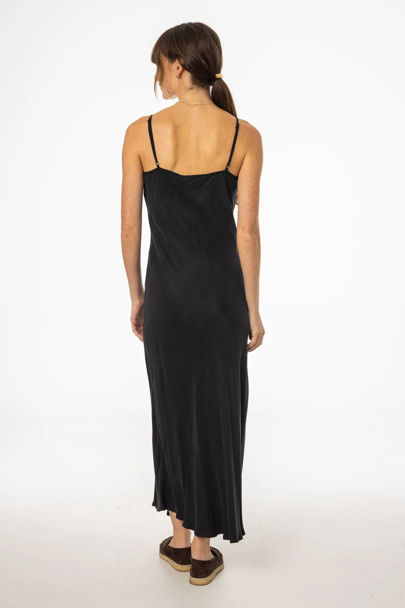 Black Slip Jumper Underwire-Support Side-Zip