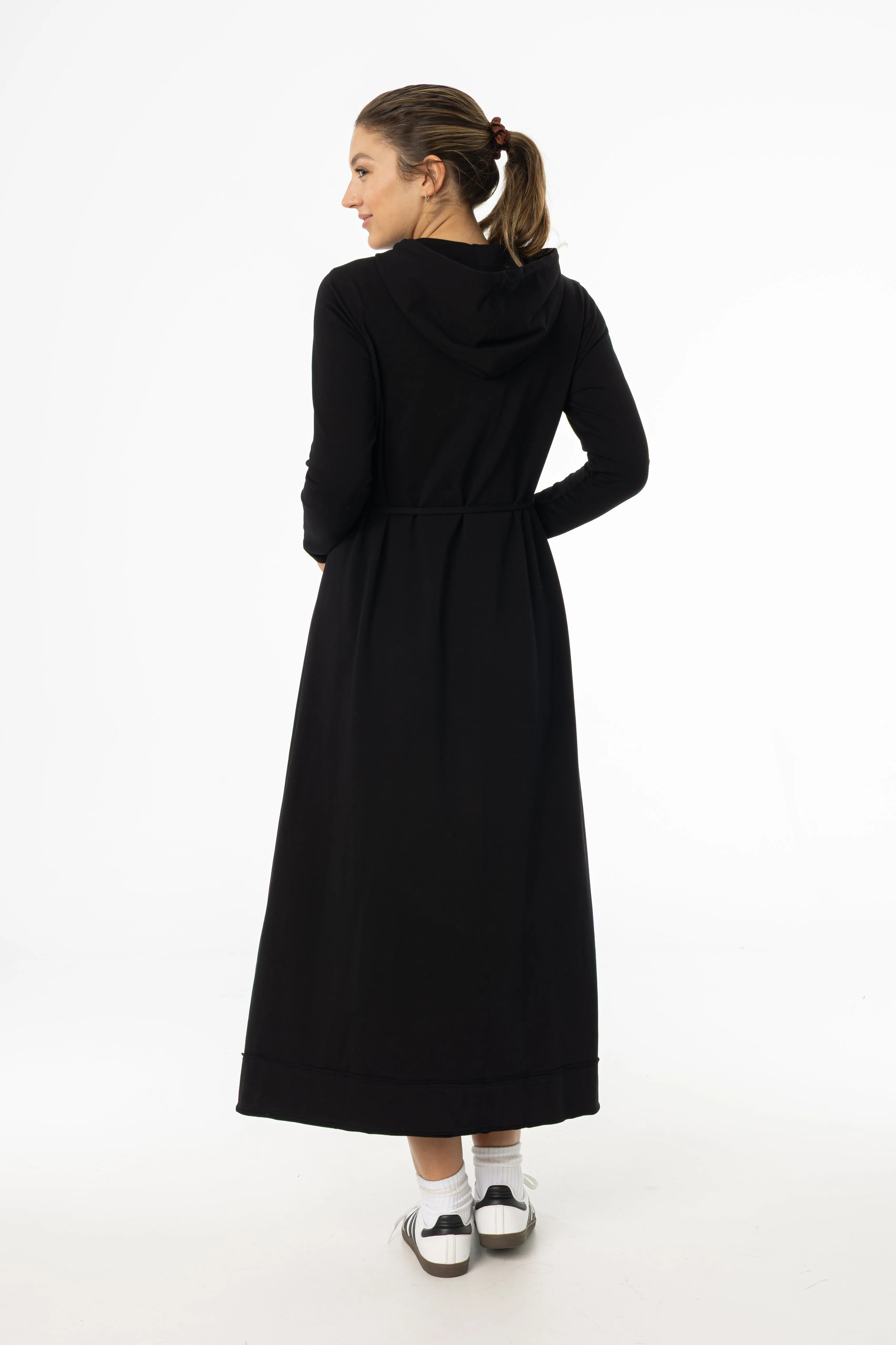 Daily Style Villa Mood Black Sweatshirt Maxi Dress