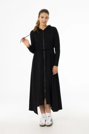 Black Sweatshirt Maxi Dress Shine Dressy