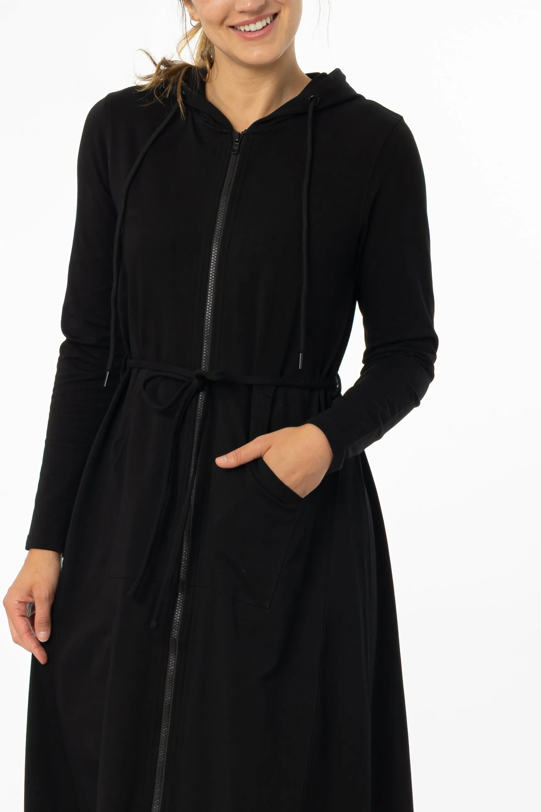 Black Sweatshirt Maxi Dress Perfect Layers All Time
