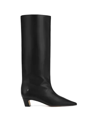 Blaze Black Leather Silver Glow