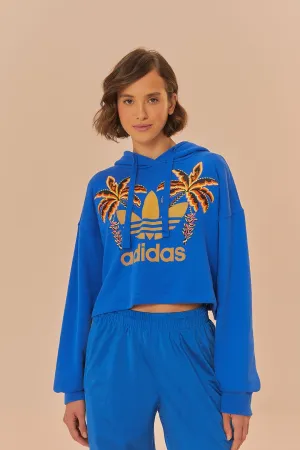 Hypoallergenic Yarn StretchWeave Fabric Blue Adidas Farm Rio Sweatshirt