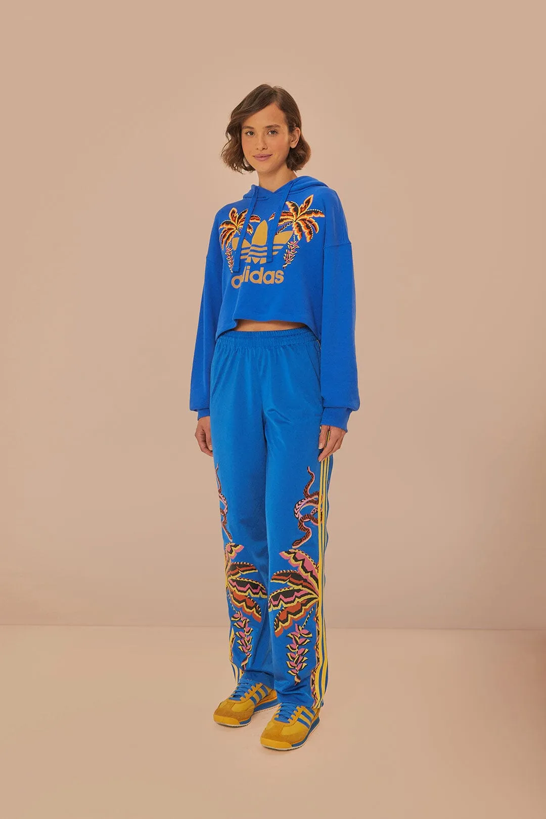 Blue Adidas Farm Rio Sweatshirt Shrinkage Control Treatment Effortless Look