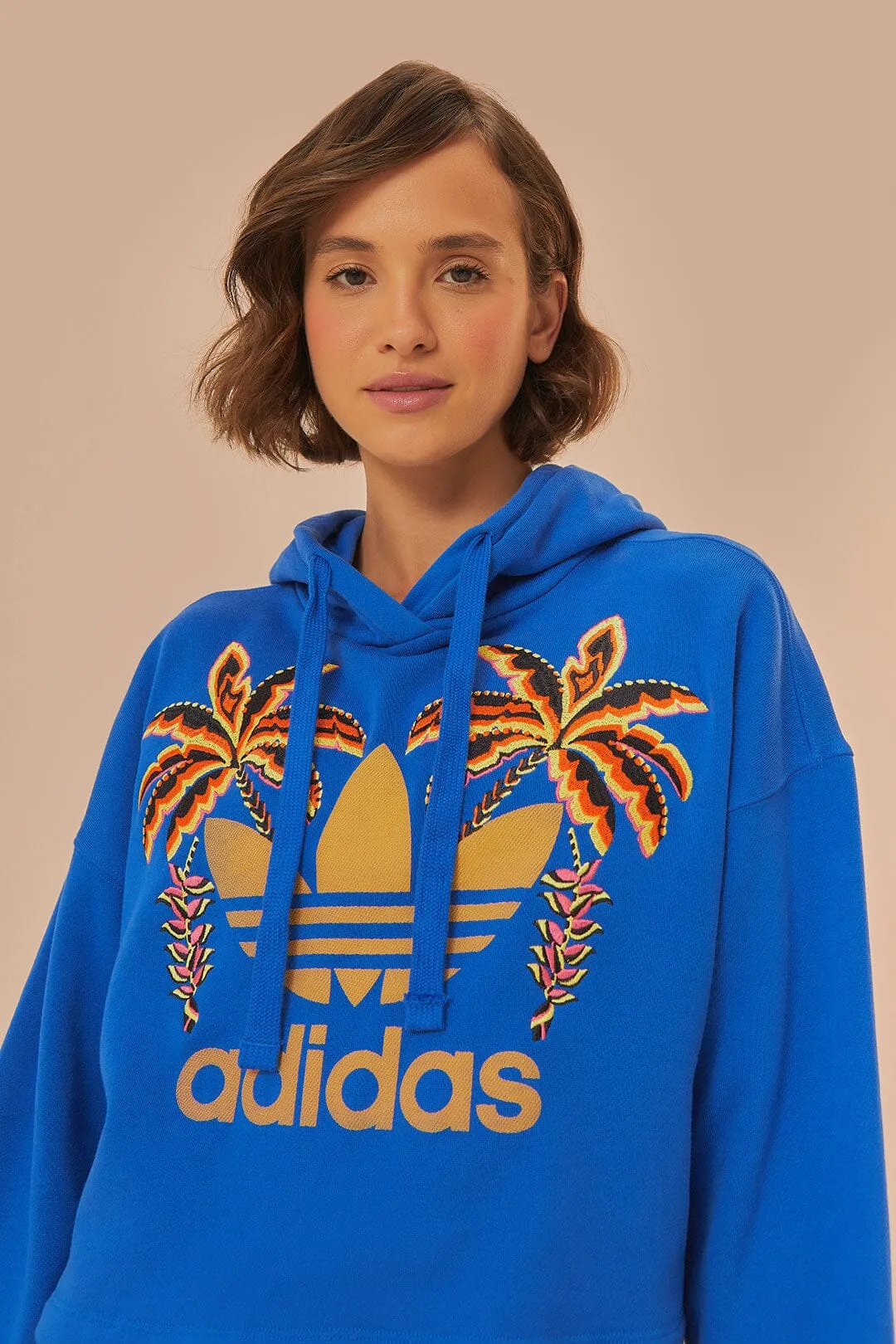 Blue Adidas Farm Rio Sweatshirt Cozy Fleece
