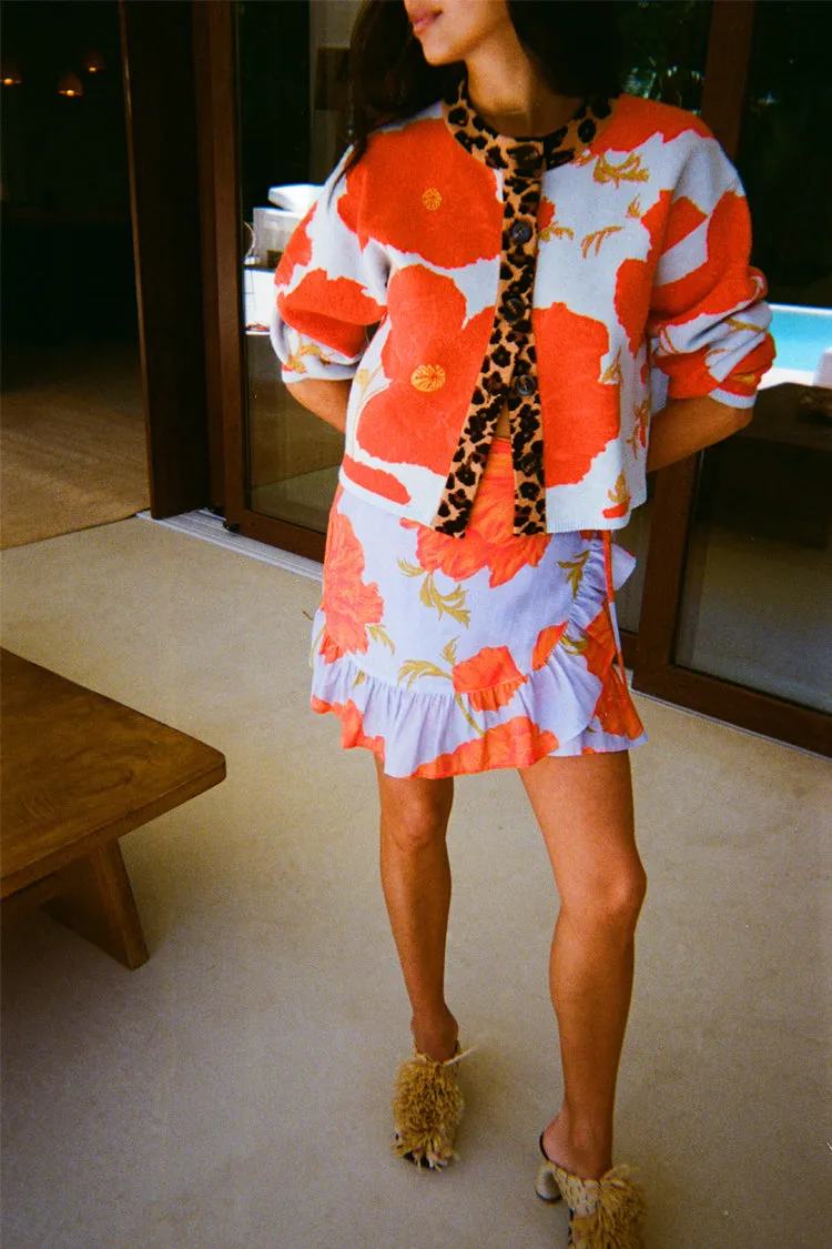 Unstructured Silhouette Clean Aesthetic Blue Poppy Cardigan