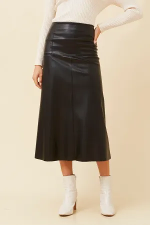 A line AUBREE VEGAN LEATHER SKIRT