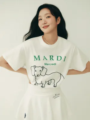 Easy Wear Style Heat Transfer Printing TSHIRT DDANJI CH.06_IVORY GREEN