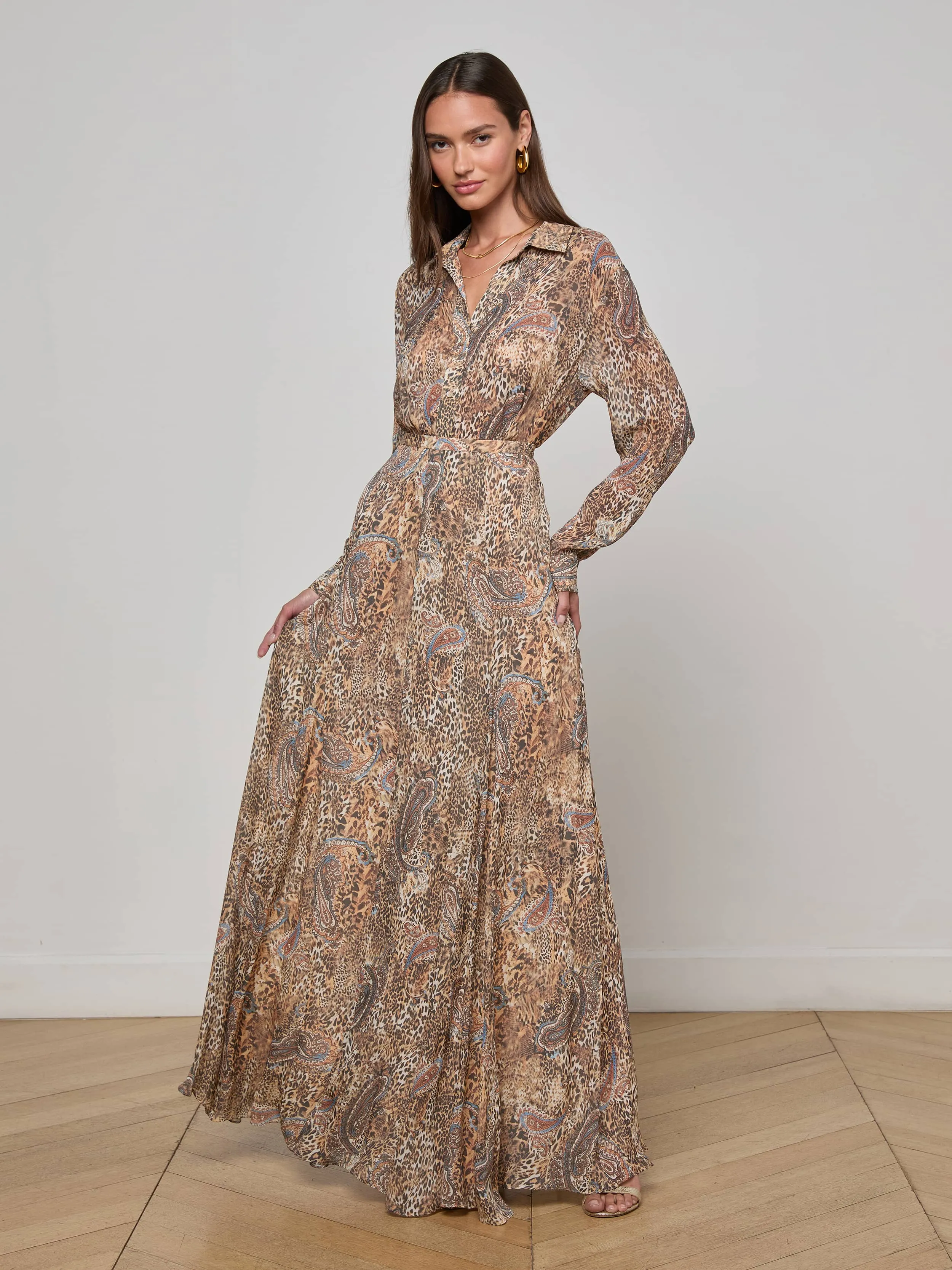 Patricia Maxi Skirt Push Button Closure