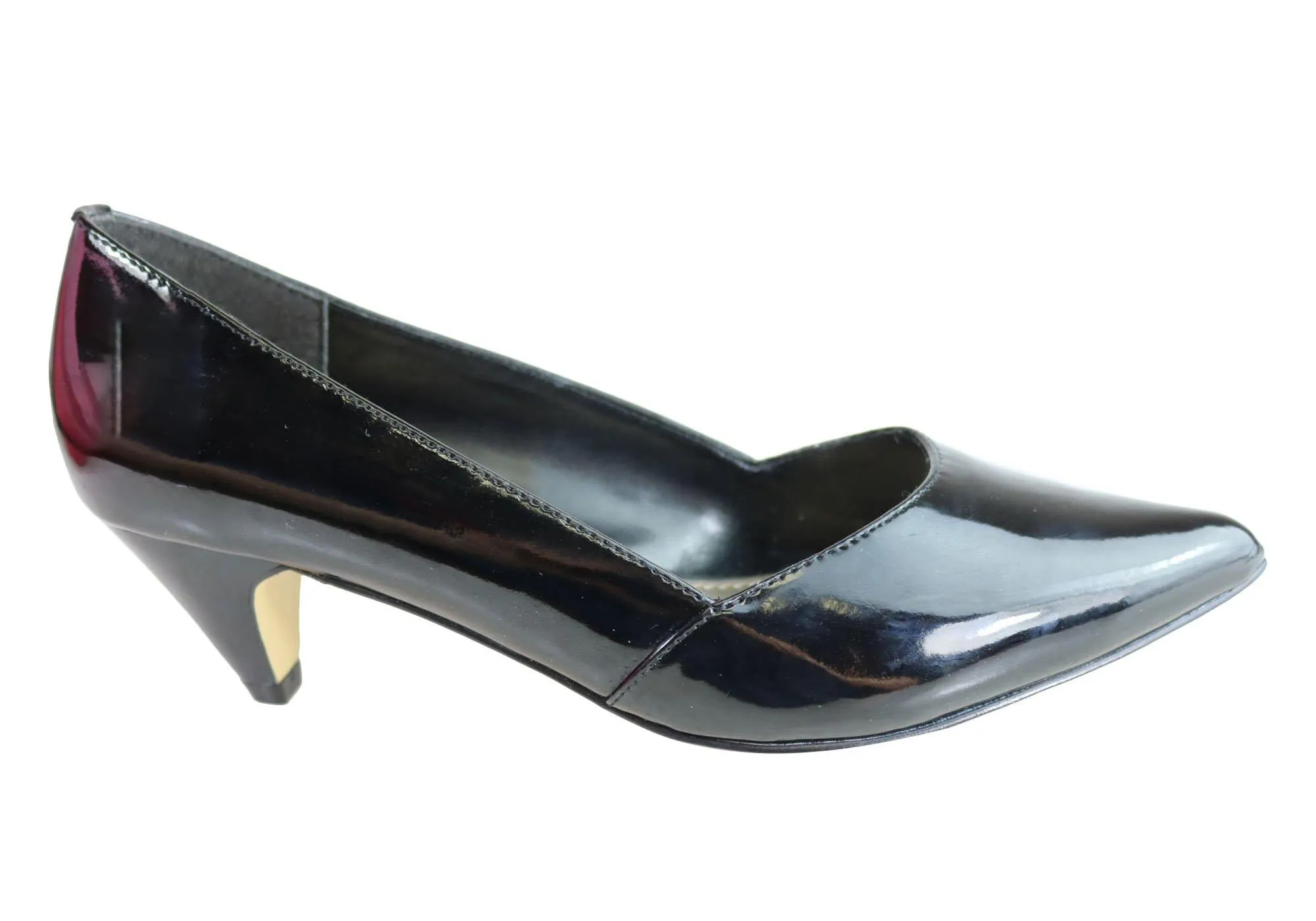 Bonbons Trump Womens Comfortable Mid Heel Pointed Toe Pump Shoes Dainty Heels