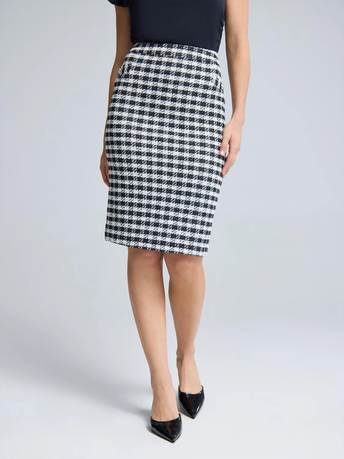 flared silhouette Boucl?? Pencil Skirt