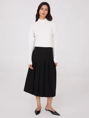 Box Pleat Midi Skirt Quiet Style Editorial Look